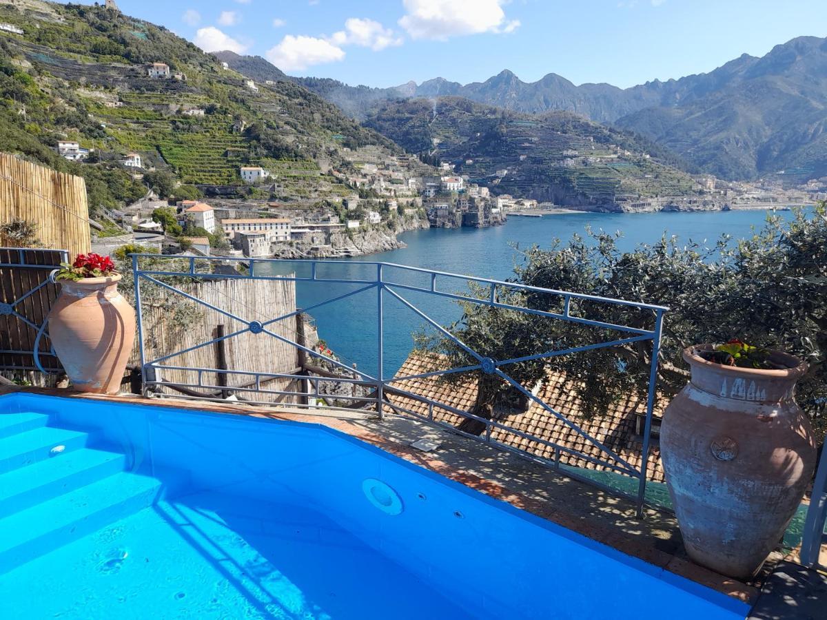 Villa Oliver - Breathtaking Small Pool 14 Sqm Hydromassage On The Rock - Amalfi Coast Экстерьер фото